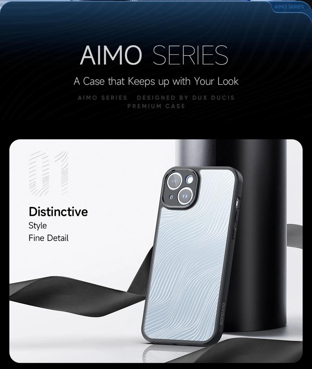 Dux Ducis Aimo Series Matte TPU+PC Phone Case for iPhone 14 Plus (REACH Certification) - Black
