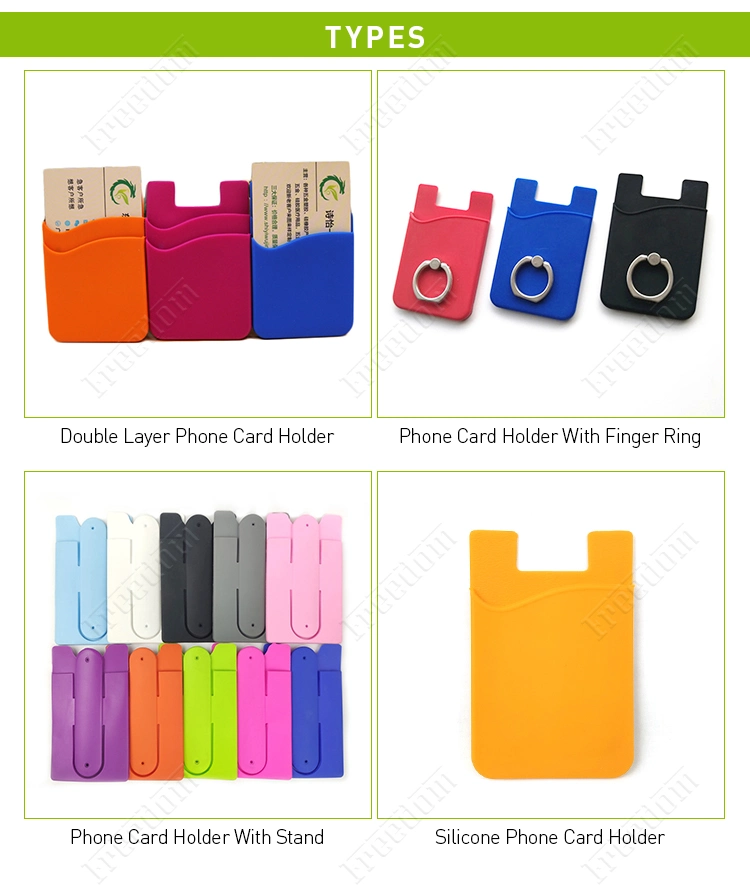 Custom Silicone Self Adhesive Cell Phone Credit Card Holder