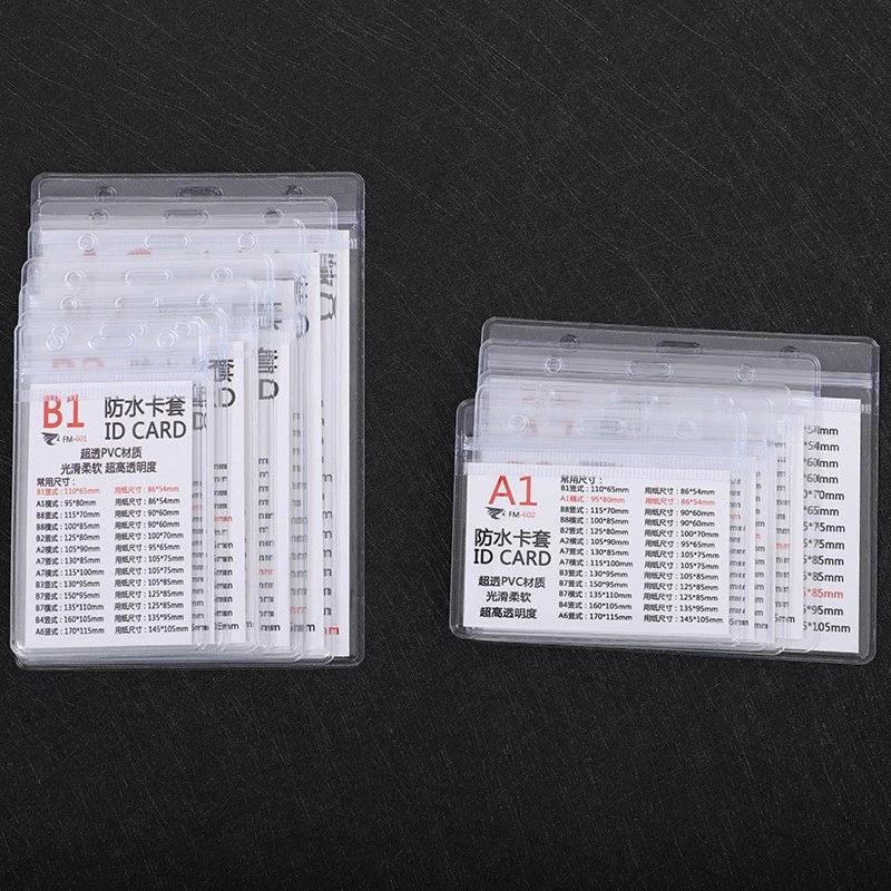 Custom High Quality Transparent Soft Plastic PVC Passport Holder Name Badge ID Card Holder