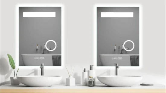 Mobili da bagno all'ingrosso, specchio per il trucco da bagno a parete, specchio intelligente a LED, specchio per il trucco