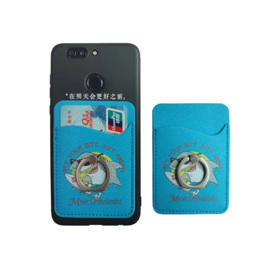 Porta carte di telefono in tessuto elasticizzato serigrafato con logo Porta carte per smartphone con adesivo 3M