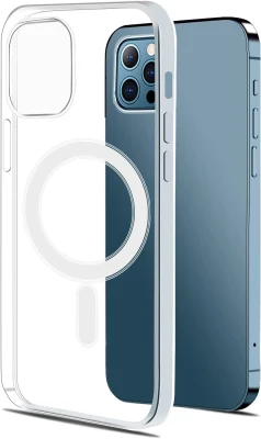 Custodia magnetica cristallina per iPhone 13 PRO Max, cover posteriore in acrilico per iPhone 14 PRO Max con Magsafe