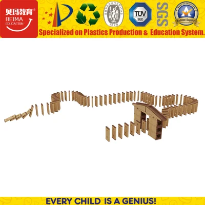 Nuovi materiali in legno Domino Building Block Giocattolo fai da te Gioco di domino Set di giocattoli