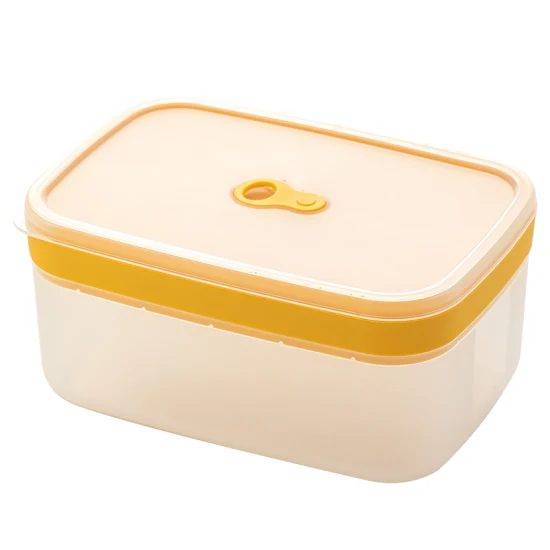 Vassoio per cubetti di ghiaccio per congelatore in silicone 1065 con scatola per alimenti in plastica  Stampo per gelato in silicone con coperchio e scatola