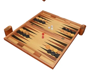 Set da backgammon classico in legno massello, backgammon pieghevole da viaggio