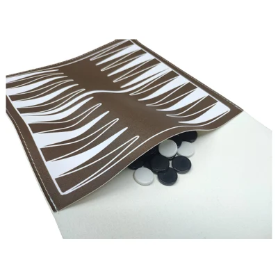 Set tappetino in pelle per backgammon portatile al prezzo di fabbrica con scatola di imballaggio
