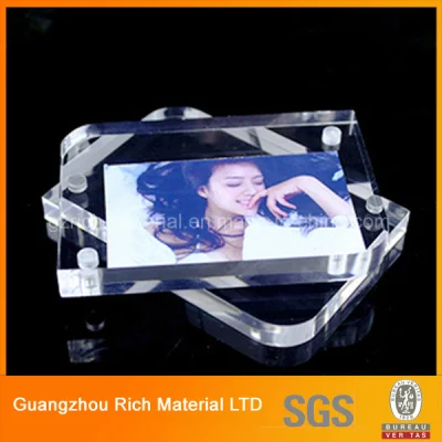 Cornice per foto magnetica in acrilico/Cornice per foto in acrilico PMMA in plastica